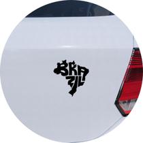 Adesivo de Carro Mapa Do Brasil - Cor Preto