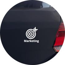 Adesivo de Carro Marketeiro Profissão Área de Marketing - Cor Roxo - Melhor Adesivo