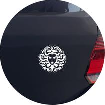 Adesivo de Carro Medusa Monstro Mitologia - Cor Branco