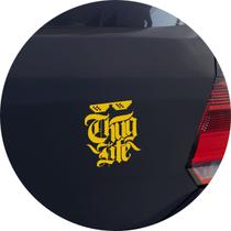 Adesivo de Carro Meme Thug Life - Cor Amarelo
