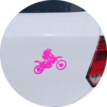 Adesivo de Carro Moto Off Road Motocross - Cor Rosa