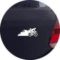 Adesivo de Carro Mountain Bike - Ciclismo Bicicleta - Cor Branco