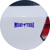 Adesivo de Carro Muay Thai Arte Marcial - Cor Azul