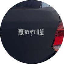 Adesivo de Carro Muay Thai Arte Marcial - Cor Prata