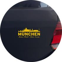 Adesivo de Carro Munique Cidade Alemanha Munchen - Cor Amarelo
