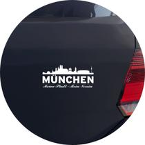 Adesivo de Carro Munique Cidade Alemanha Munchen - Cor Branco
