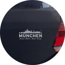 Adesivo de Carro Munique Cidade Alemanha Munchen - Cor Prata