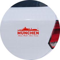 Adesivo de Carro Munique Cidade Alemanha Munchen - Cor Vermelho