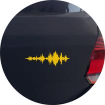 Adesivo de Carro Música Frequência Sonora - Cor Preto