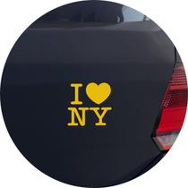 Adesivo de Carro New York - I Love NY - Cor Amarelo