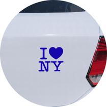 Adesivo de Carro New York - I Love NY - Cor Azul