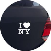 Adesivo de Carro New York - I Love NY - Cor Branco