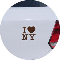 Adesivo de Carro New York - I Love NY - Cor Marrom