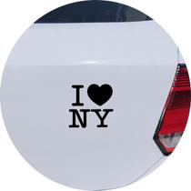 Adesivo de Carro New York - I Love NY - Cor Preto