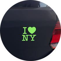 Adesivo de Carro New York - I Love NY - Cor Verde Claro