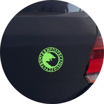 Adesivo de Carro Nórdico Viking Runa Fenrir Ragnarok - Cor Verde Claro