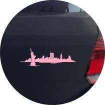 Adesivo de Carro Nova York - New York - Cor Rosa Claro