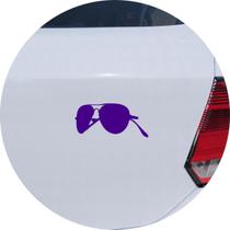 Adesivo de Carro Óculos de Sol Aviador - Cor Roxo - Melhor Adesivo