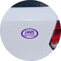 Adesivo de Carro Olhe, mas por favor não Toque. - Cor Roxo