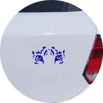 Adesivo de Carro Olhos de Tigre Espiando - Cor Azul