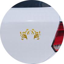 Adesivo de Carro Olhos de Tigre Espiando - Cor Dourado