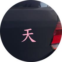 Adesivo de Carro Paraíso Kanji Japonês - Cor Rosa Claro