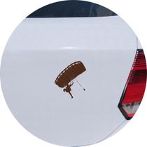 Adesivo de Carro Paraquedista Saltando Paraqueda - Cor Marrom