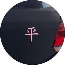 Adesivo de Carro Paz Kanji Japonês - Cor Laranja
