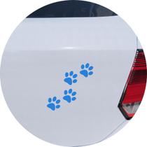 Adesivo de Carro Pegadas e Patas De Gato Cachorro - Cor Azul Claro
