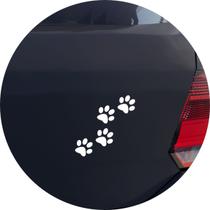 Adesivo de Carro Pegadas Pata de Gato Cachorro - Cor Vermelho