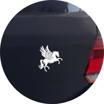 Adesivo de Carro Pegasus Cavalo Alado - Cor Branco