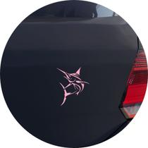 Adesivo de Carro Pescaria Peixe Espada Marlin - Cor Marrom