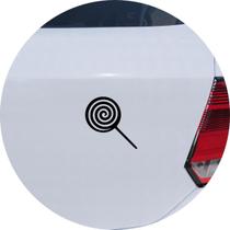 Adesivo de Carro Pirulito Arco-íris - Cor Preto