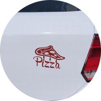 Adesivo de Carro Pizza Fatia - Cor Azul - Melhor Adesivo
