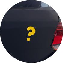 Adesivo de Carro Ponto de Interrogação Dúvida - Cor Amarelo