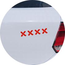 Adesivo de Carro Pontos Machucado Cicatriz - Cor Vermelho