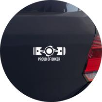 Adesivo de Carro Proud Of Boxer - Cor Amarelo