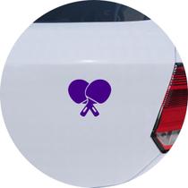 Adesivo de Carro Raquetes de Tênis de Mesa Ping Pong - Cor Roxo