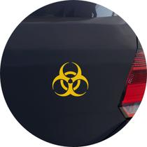 Adesivo de Carro Risco Biológico Biohazard - Cor Amarelo