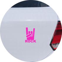 Adesivo de Carro Rock And Roll Heavy Metal - Cor Rosa