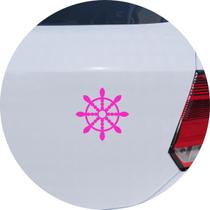 Adesivo de Carro Roda de Dharma Budismo - Cor Rosa