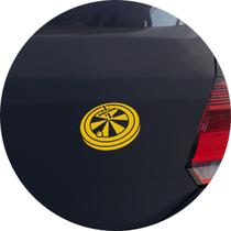 Adesivo de Carro Roleta Cassino - Cor Amarelo