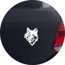 Adesivo de Carro Rosto de Lobo Selvagem