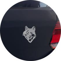 Adesivo de Carro Rosto de Lobo Selvagem