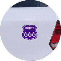 Adesivo de Carro Route 666 - Rota 666 - Cor Amarelo