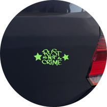 Adesivo de Carro Rust Is Not A Crime Ratllok Enferrujado