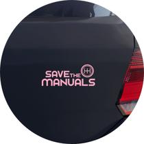 Adesivo de Carro Save The Manuals - Cor Azul