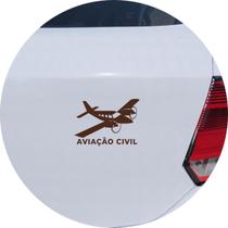 Adesivo de Carro Seneca Piloto Aviação Civil - Cor Marrom