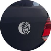 Adesivo de Carro Sol e Lua - Cor Prata