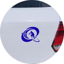 Adesivo de Carro Stand Up Surf No Tubo - Cor Azul